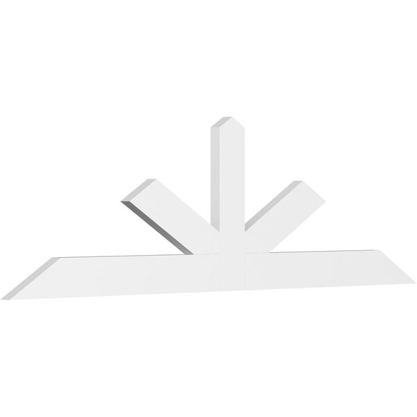 Ekena Millwork Saratoga Architectural Grade PVC Gable Bracket, 96"W x 28"H x 2"D x 6"F, 7/12 Pitch GBP096X28X0206SAR00 - main